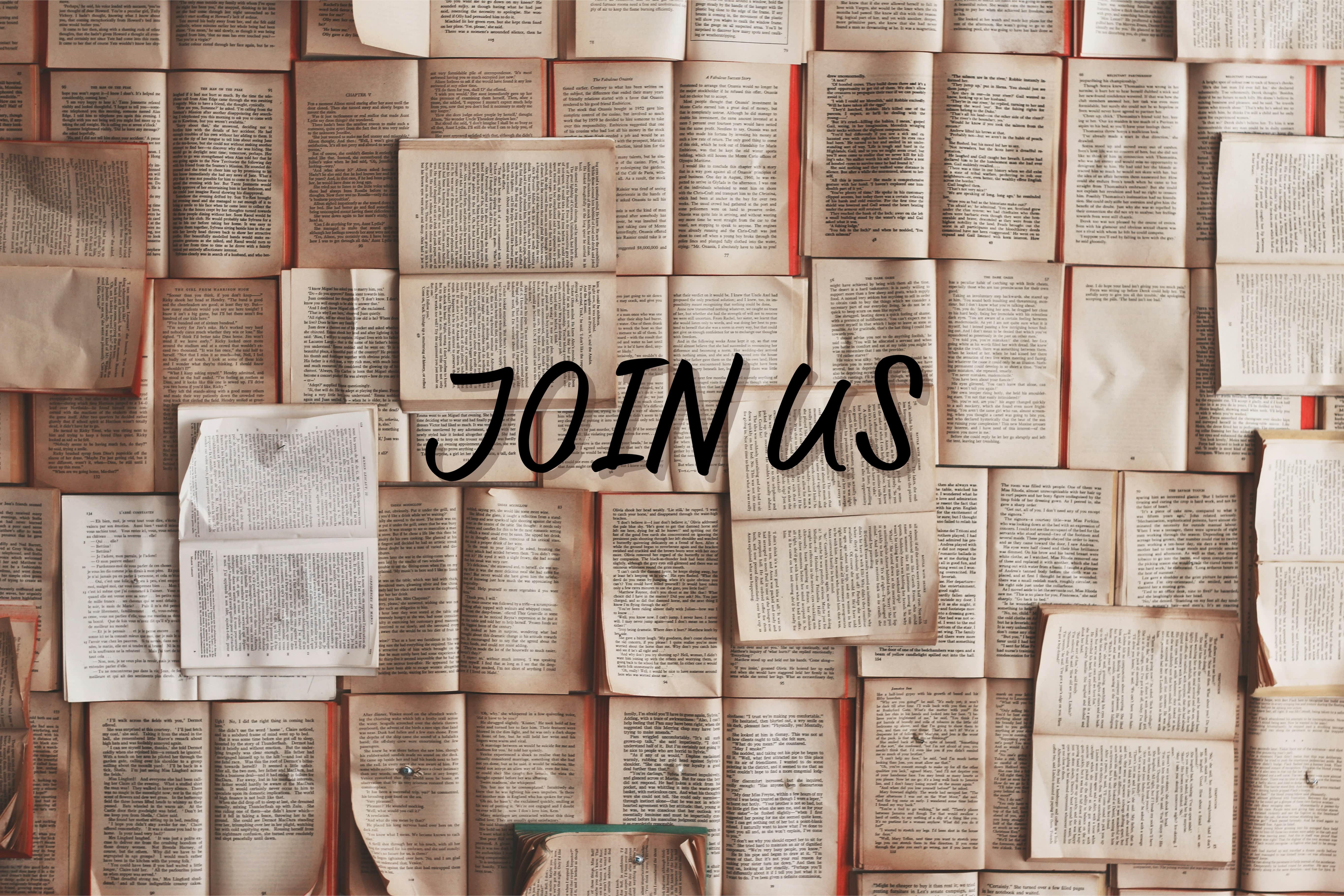 Stacks of open journals